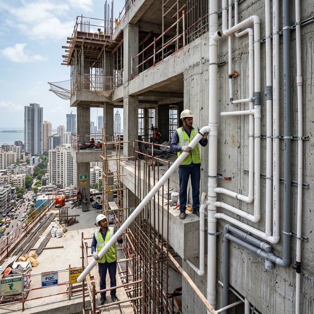 PVC Pipes in Construction